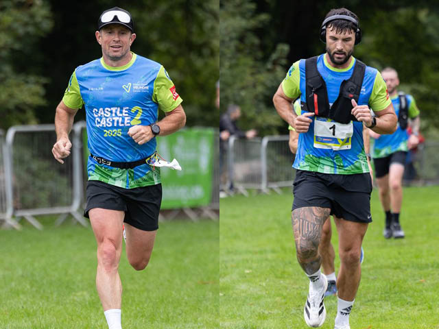 Shane Williams, left, and Liam Reardon during the 2025 Castle 2 Castle run