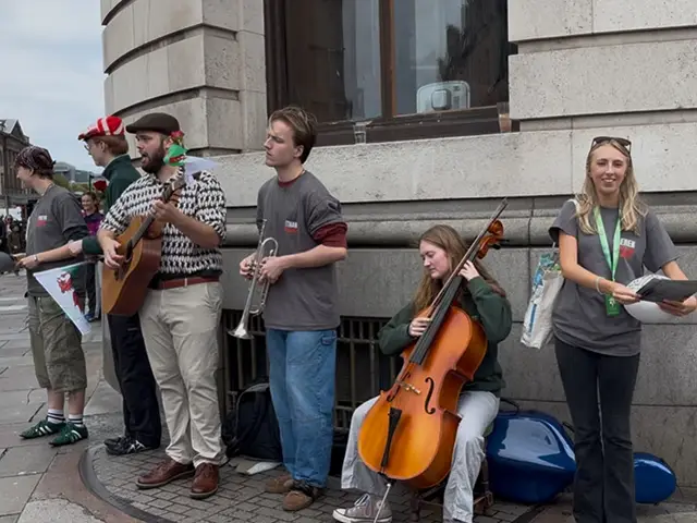 The stars of the show in Edinburgh during the Fringe Festival