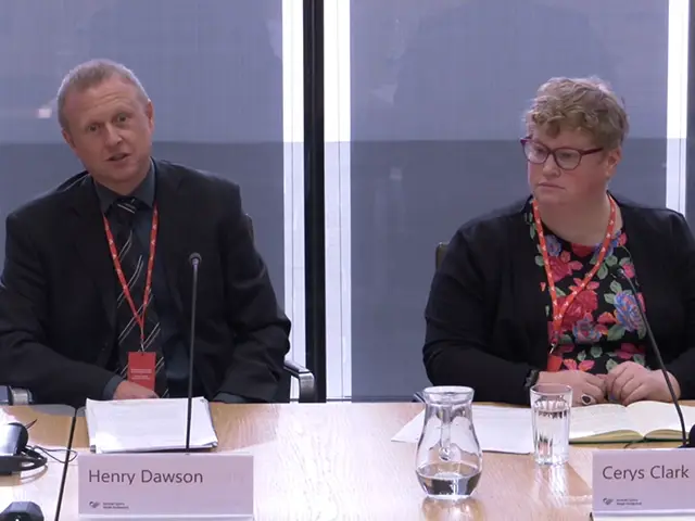 Henry Dawson, of the Chartered Institute of Environmental Health, and Cerys Clark, policy manager at CIH Cymru