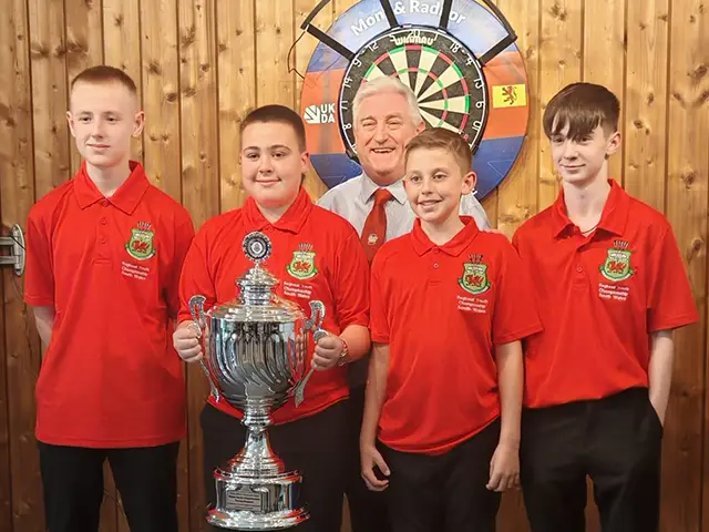 2025 WDO regional champions Rhylee Mansfield, Jenson Ellaway, Lucas Milligan, and Callum Smith, alongside club co-founder John Mullen