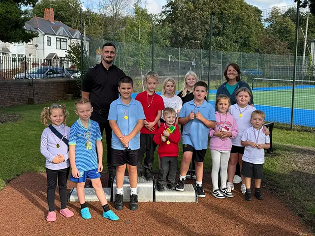 Gwent Police ran a summer tennis scheme for children in Rhymney during the school holidays