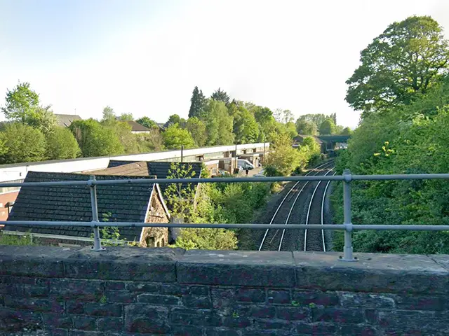 Site of the former Caerleon Railway Station, pictured in April 2025