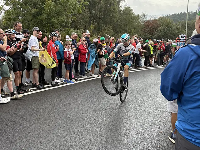 Crowds gathered on Caerphilly Mountain
