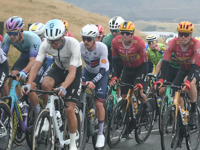 Cyclists making their way through the Darran Valley