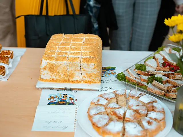 Guests were treated to an array of Ukrainian food