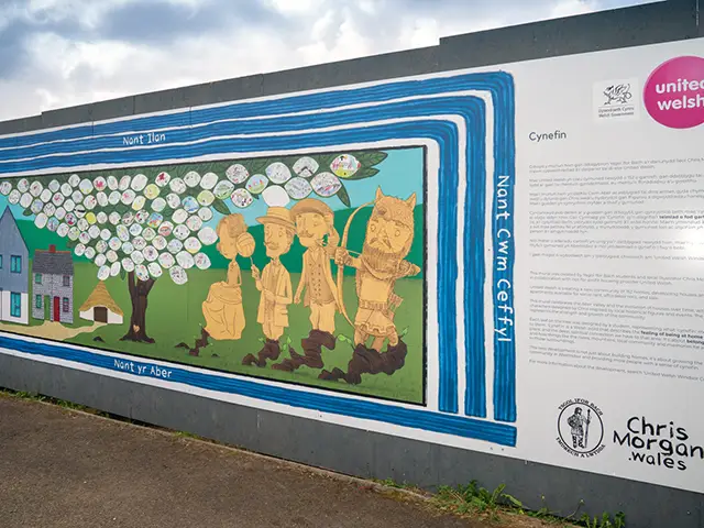 The new mural in Abertridwr