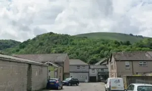General view of Rifleman Street, Risca, where 17 new homes are proposed, pictured in June 2025