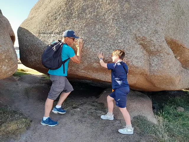Twinning association members at the Côte de Granite Rose