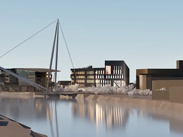 Artist impression of the proposed Coleg Gwent city centre campus in Newport