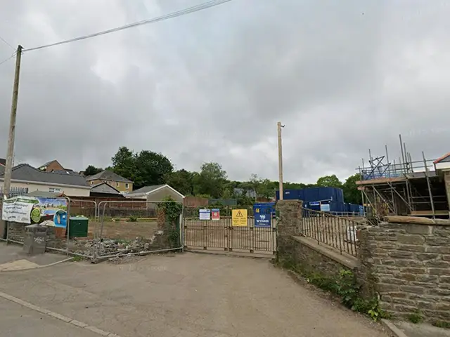 Proposed site of the respite centre on the former Pontllanfraith Comprehensive School site, pictured in June 2025