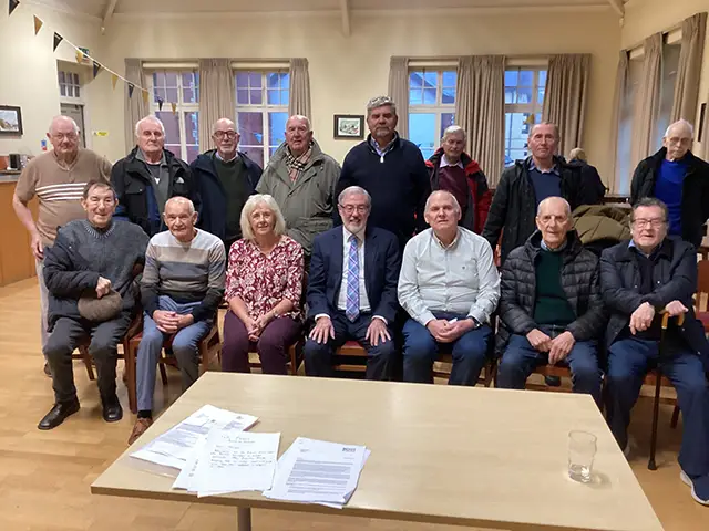 Ruth Jones MP with members of the British Coal Staff Superannuation Scheme