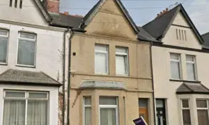 220 Caerleon Road (centre), Newport, pictured in June 2025