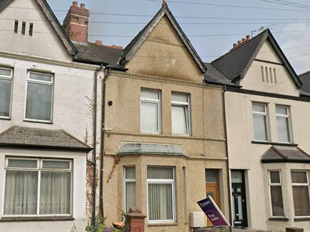 220 Caerleon Road (centre), Newport, pictured in June 2025