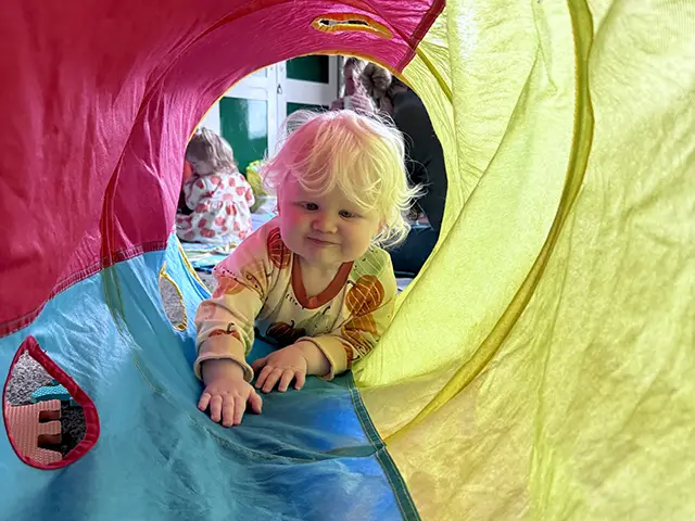 Louie, aged one, at a Guide Dogs My Time To Play session