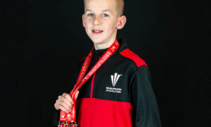 Jayden Jones achieved success at the Welsh National Indoor Athletics Championships