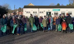 Machen Women's Institute carried out a litter-pick in the village on January 2