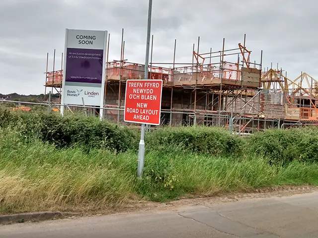 Work on the construction of new homes, Vinegar Hill, taking place in summer 2023. The plans were approved in 2022