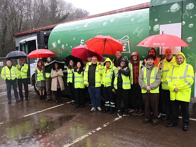 Representatives from the organisations involved in the trial