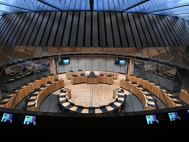 The revamped Senedd Siambr