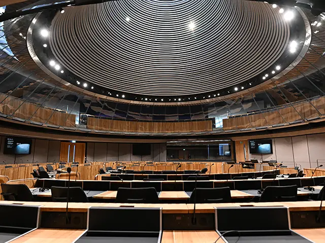 The revamped Senedd Siambr
