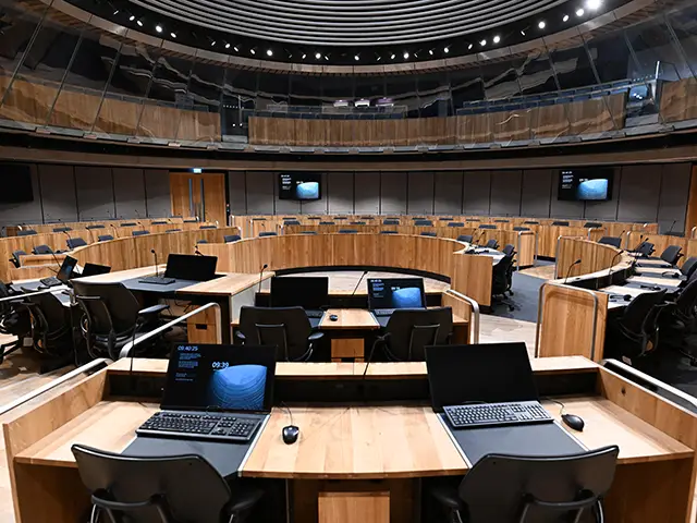 The revamped Senedd Siambr