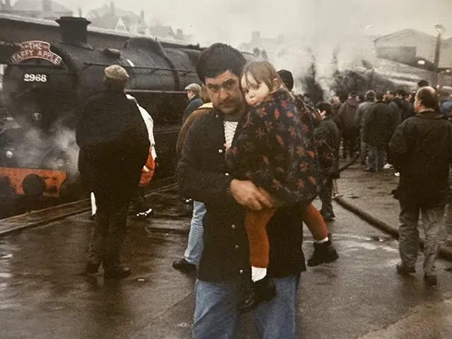 A young Carla Jefferies with her father, Peter