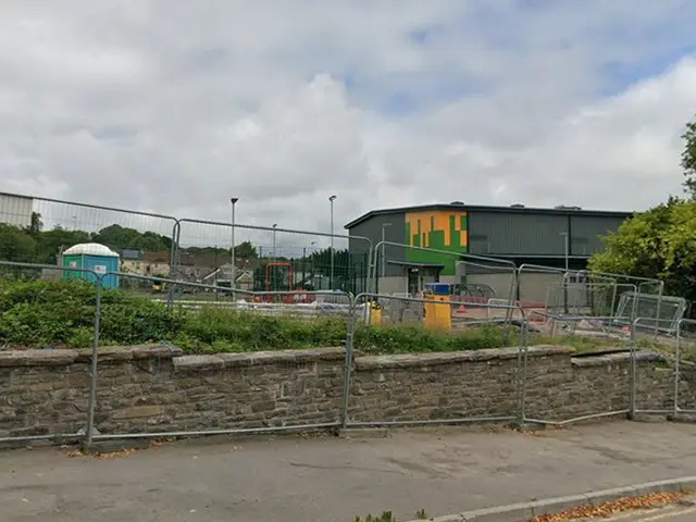 The Centre for Skills and Learning, Pontllanfraith, during construction in June 2025