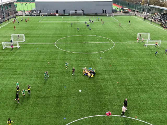 260 girls took part in the girls football festival in Ystrad Mynach