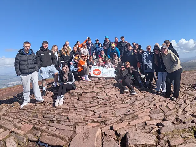 Noa-Rose led a 43-strong group to the top of Pen y Fan