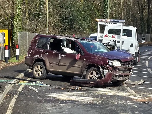 A car crashed on the Wyllie Bends on March 13