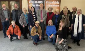 Members of the Caerphilly Miners Centre's integrated art and photography course