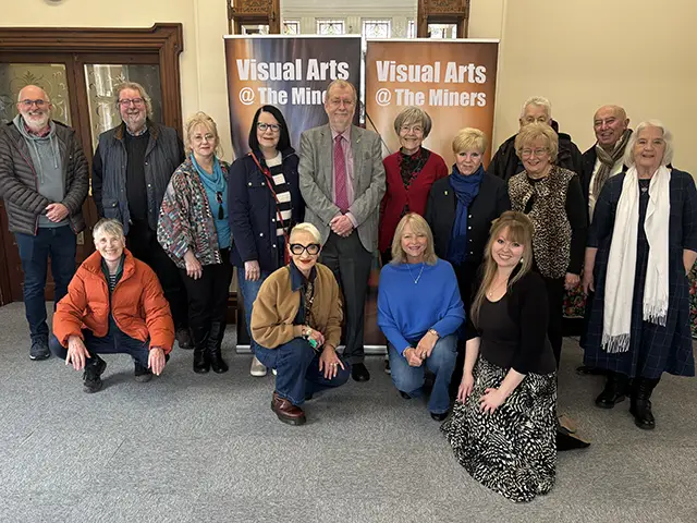 Members of the Caerphilly Miners Centre's integrated art and photography course