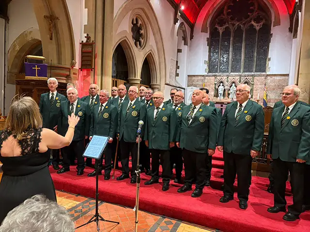 Caerphilly Male Voice Choir performing at the event