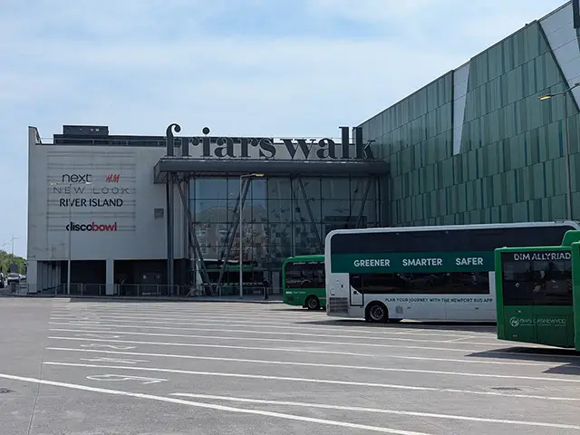 Friars Walk shopping centre, Newport, pictured in April 2026
