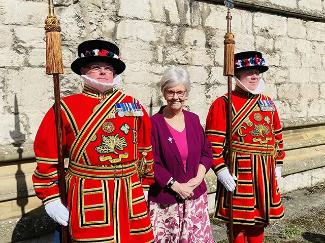 Janie Hughes, centre, attended the Royal Maundy