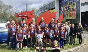 Machen Cricket Club members at Sophia Gardens