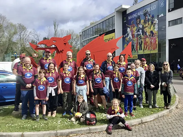 Machen Cricket Club members at Sophia Gardens