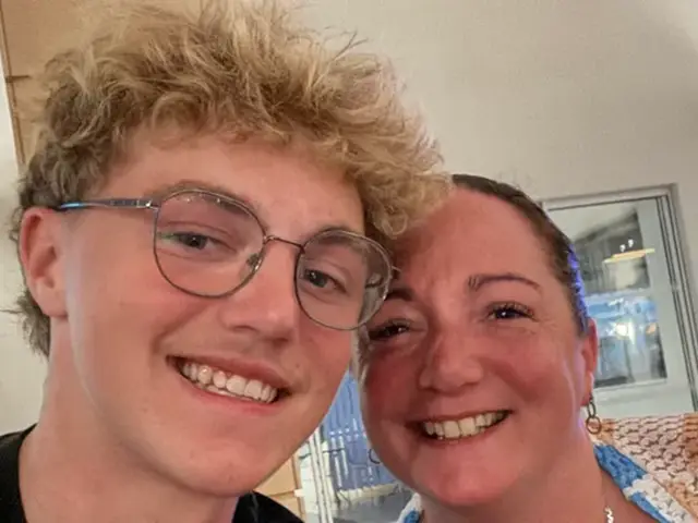 Ceinwen Goldsworthy with son Osian