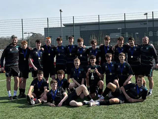 Lewis School Pengam were victorious in the Year 11 Boys competition