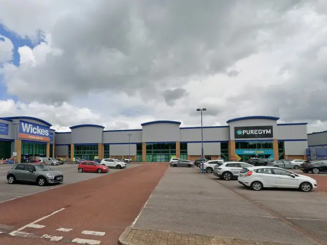 The site of the proposed Next store (next to Puregym) at the Gallagher Retail Park, Caerphilly, pictured in June 2025