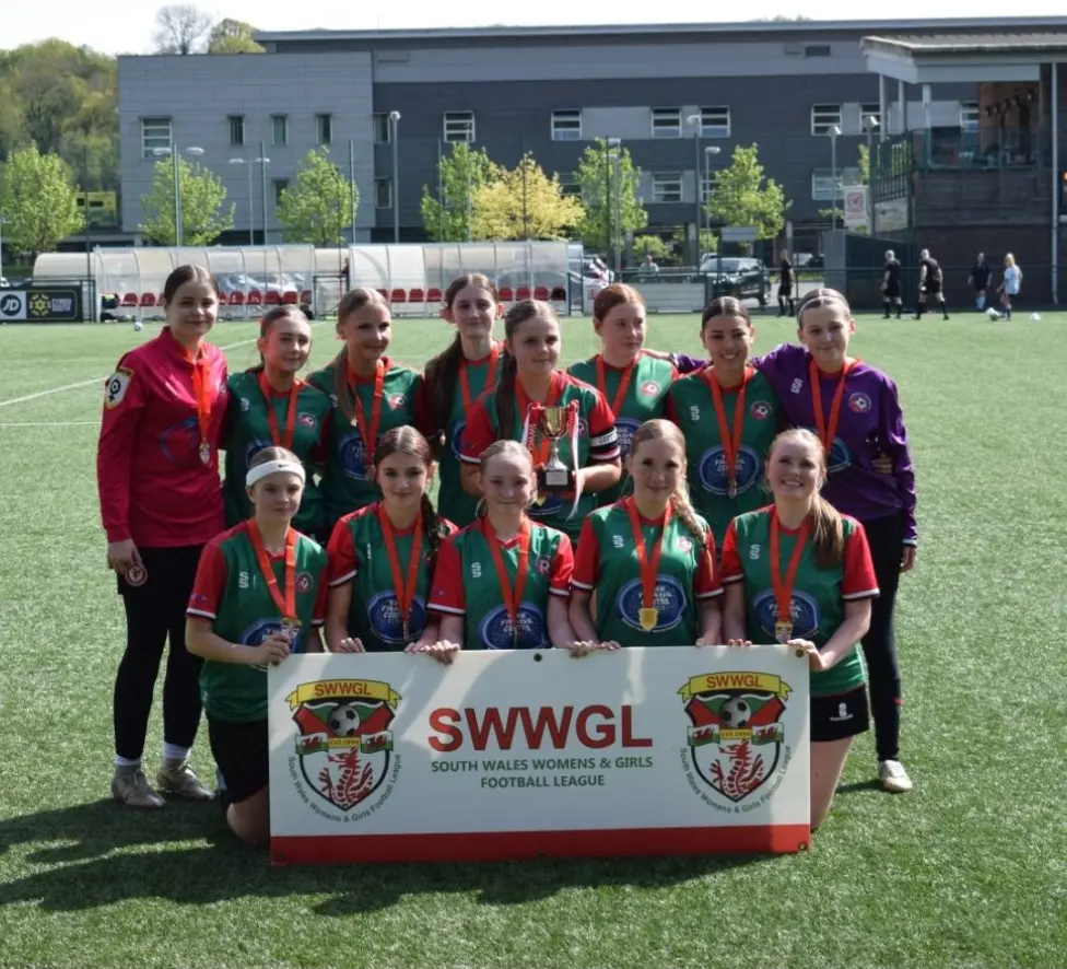 Caerphilly Dragons U14 after their league success