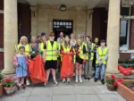 Litter-pickers at Caerphilly Miners Centre