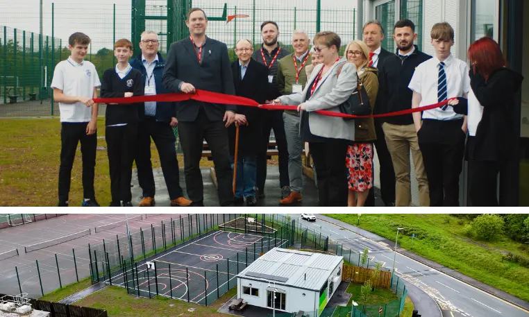 A new MUGA and pupil support centre have opened at Islwyn High School