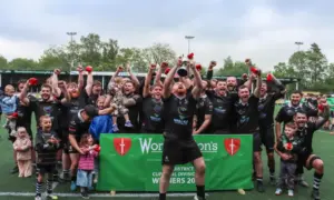 Nelson RFC celebrating their cup win