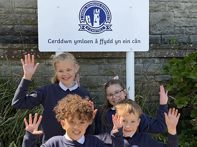 Ysgol Gynradd Gymraeg y Castell has been praised by Estyn inspectors