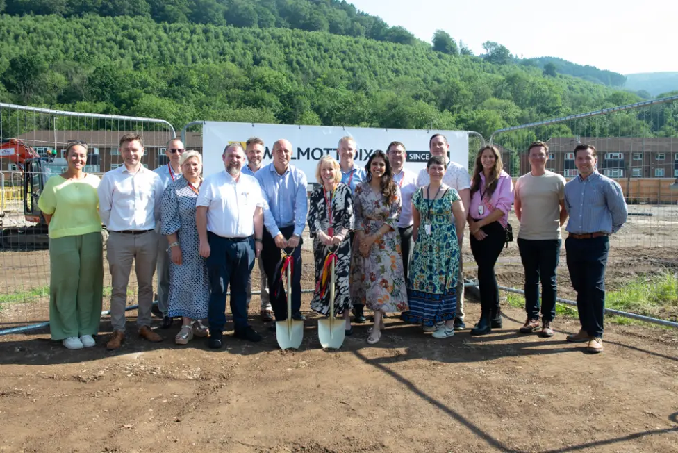Dignitaries, including Senedd Members and senior councillors, joined Coleg Gwent and Willmot Dixon staff to celebrate work getting underway