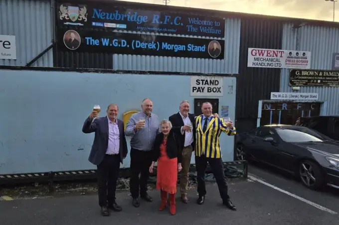 A stand at Newbridge RFC has been named after club legend Derek Morgan