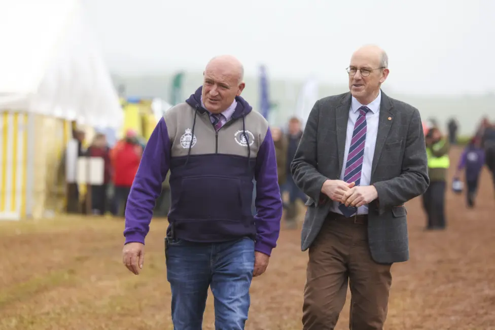 Review chair John Davies, left, and Welsh Government minister Llyr Gruffydd