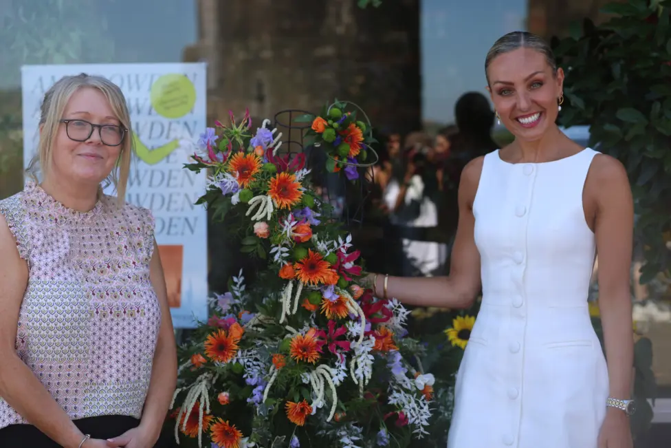 Florist Nicola Downie, left, and Amy Dowden