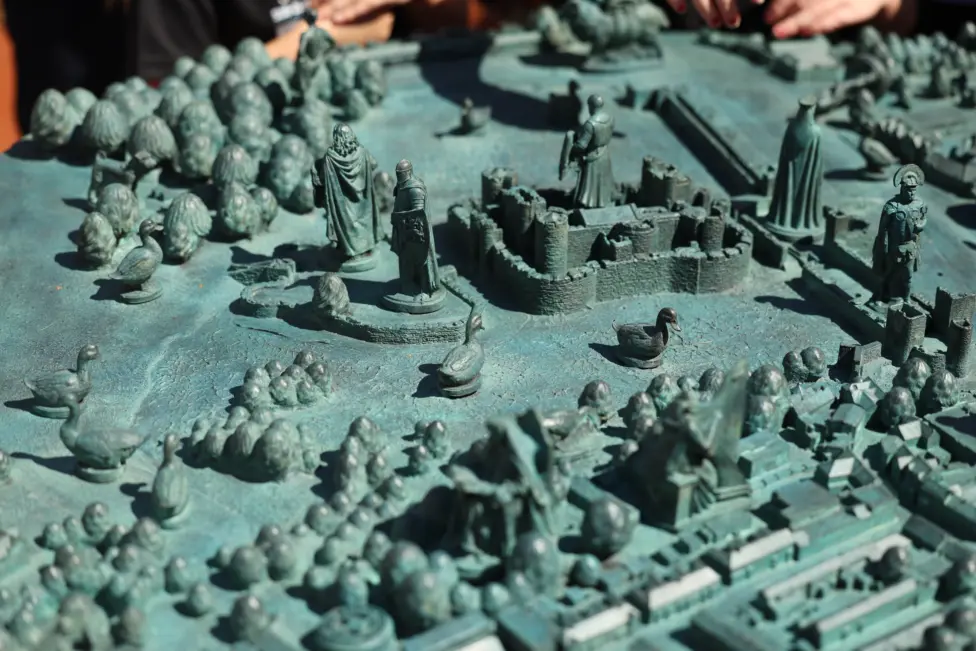 The new town centre relief map